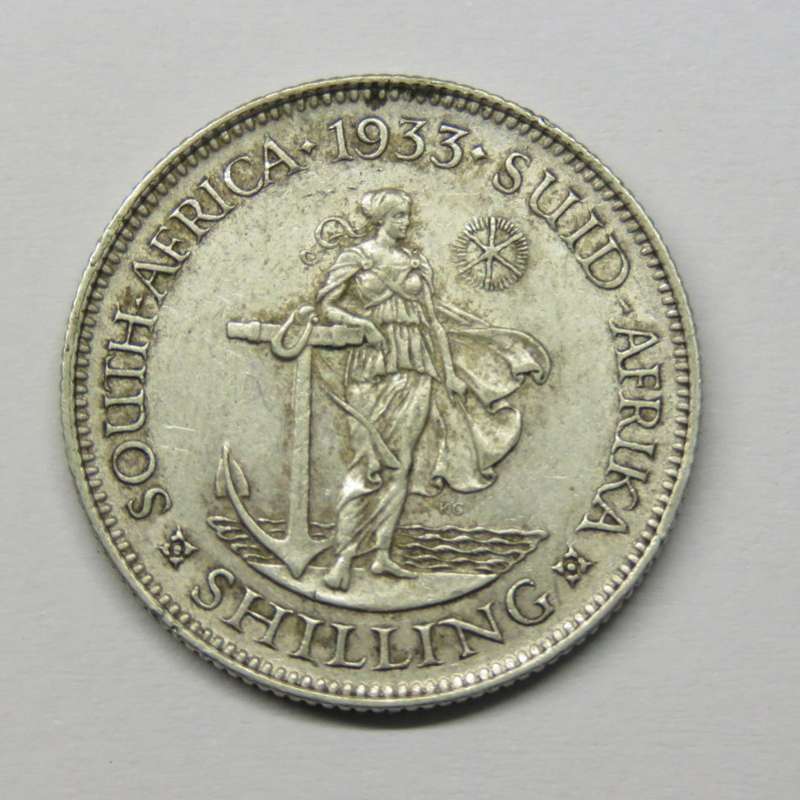 1933 SA Union one shilling XF