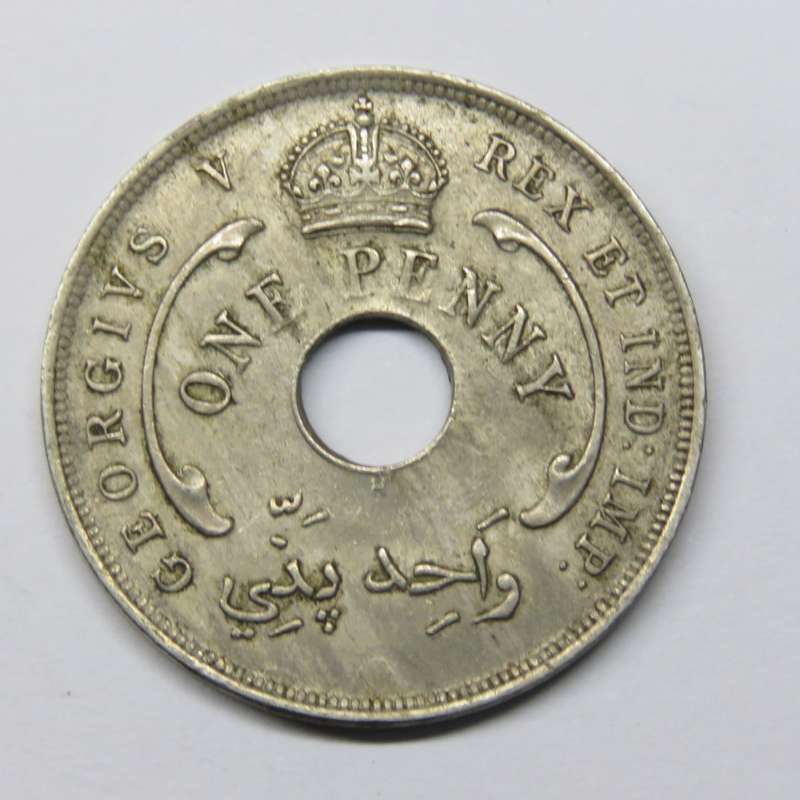 British West Africa 1917 H penny - XF - scarce