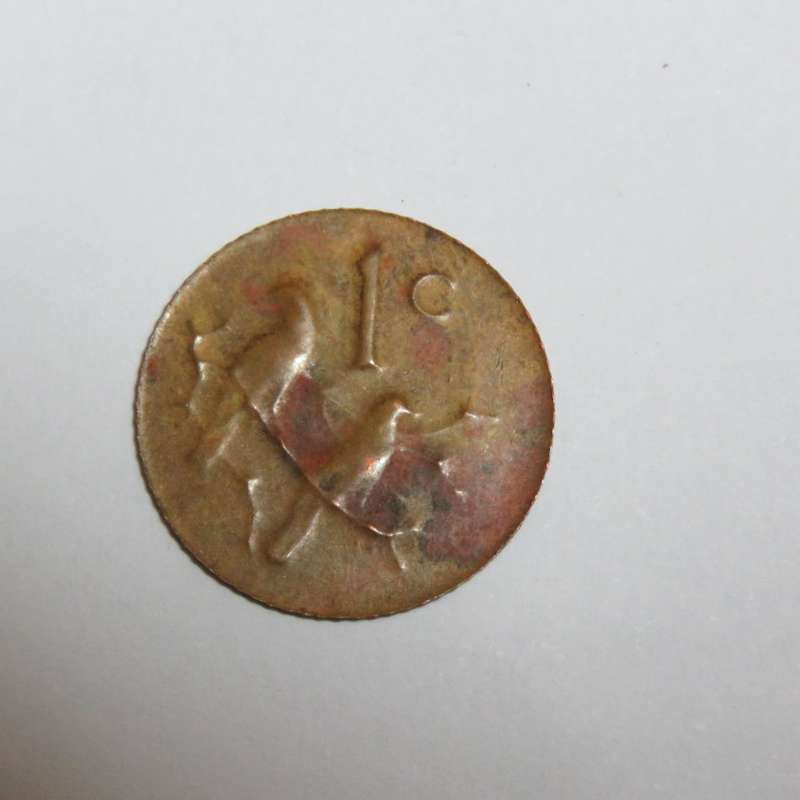 1967 RSA 1 cent - very thin - weighs 1.1 grams