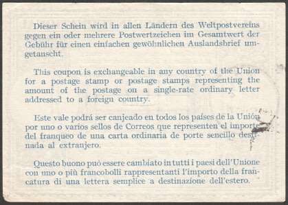 USA - International reply coupon - 9 cents