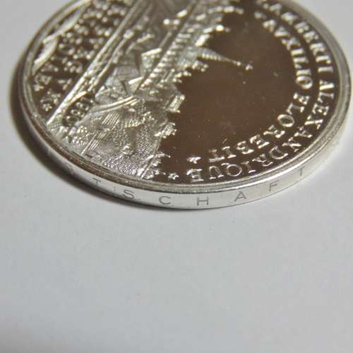 German 1739 City of Freiburg Commemorative 1980 proof silver medallion