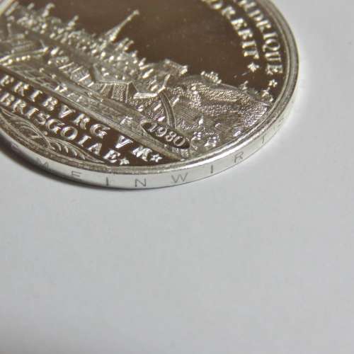 German 1739 City of Freiburg Commemorative 1980 proof silver medallion