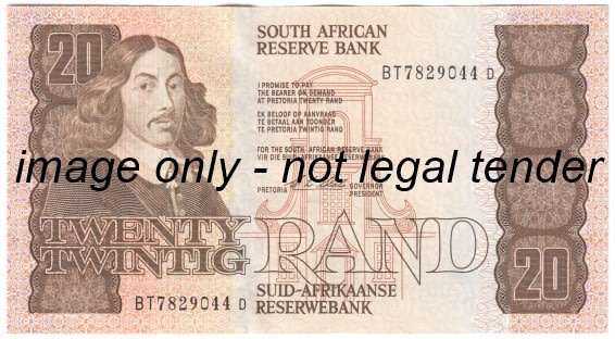 CL Stals 1990 R20 note - uncirculated ( slight creases )