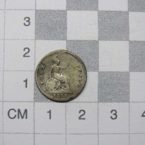 1854 Great Britain groat - 4 pence - Well used