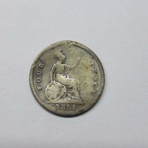 1854 Great Britain groat - 4 pence - Well used