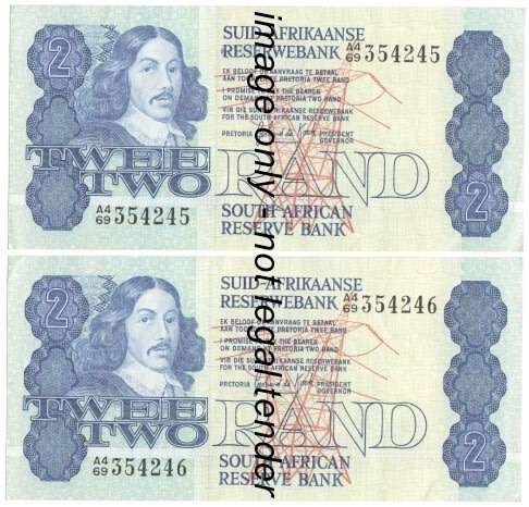 GPC de Kock R2 - 2nd Issue 2 consecutive numbers - UNCIRCUATED