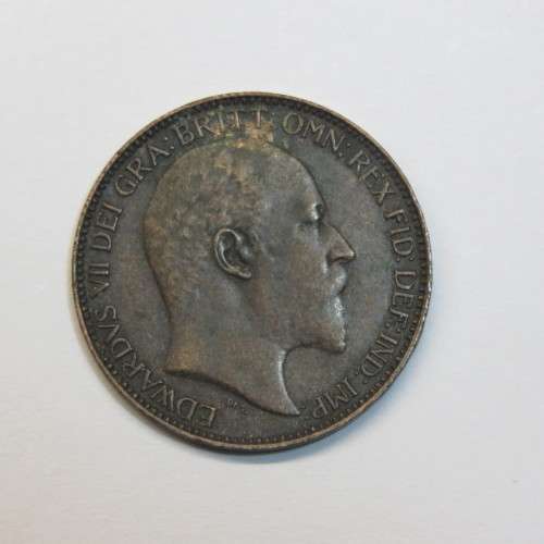 1908 Great Britain Edward 7 farthing - XF-