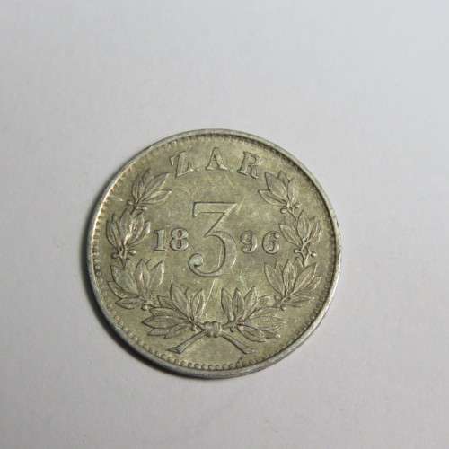 1896 ZAR Paul Kruger 3d in decent XF+ condition