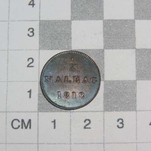1818 Germany Frankfurt 1/4 Halbag - AU