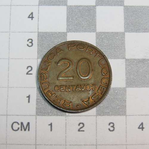 1936 Mozambique 20 Centavos - AU+