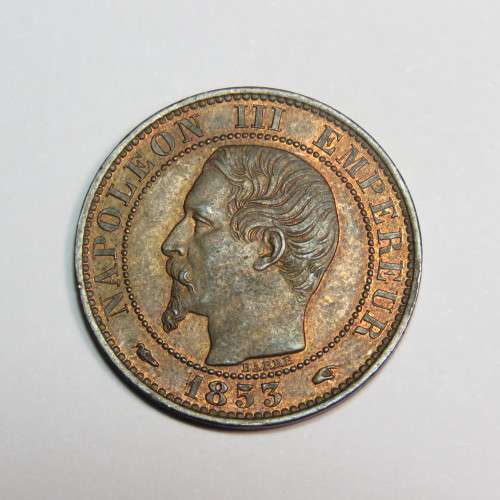 1853 France 5 Centimes - UNC