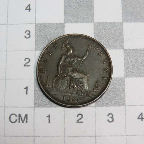 1880 Great Britain Half Penny - XF