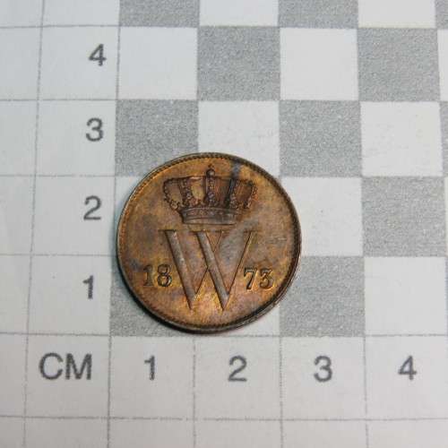 1873 Netherlands copper 1 cent - UNC