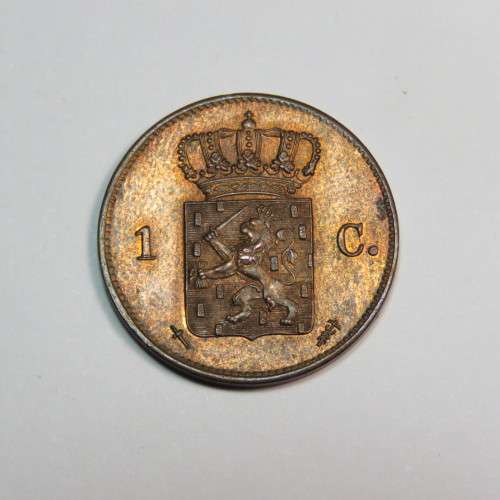 1873 Netherlands copper 1 cent - UNC