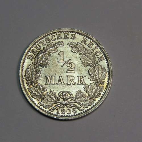 1906 Germany Deutsches Reich 1/2 mark - UNC