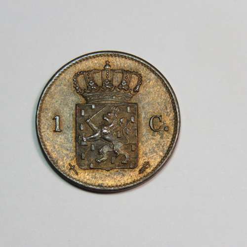 1873 Netherlands copper 1 cent - UNC
