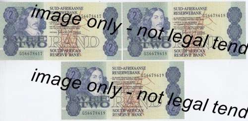 GPC de Kock 3rd Issue 1989 - Lot of 7 UNCIRCULATED notes with consecutive numbers