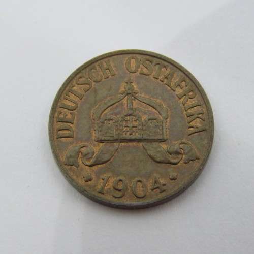1904 A German East Africa copper 1 Heller -AU