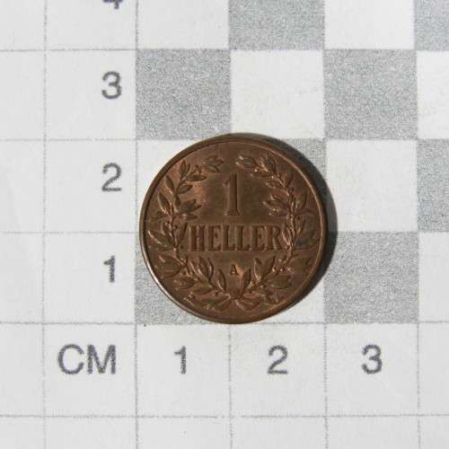 1905 German East Africa copper 1 Heller - UNC