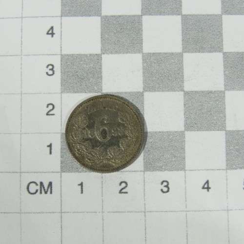 1893 ZAR Kruger 6d sixpence XF+ AU