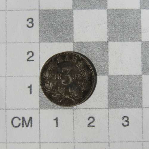 1893 ZAR Kruger 3d tickey XF+