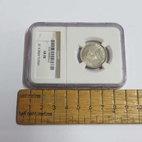 1933 SA Union shilling graded XF 45 by NGC