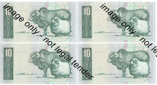 TW de Jongh 4th Issue - Lot of 20 consecutive numbered R10 notes uncirculated C2 / 77