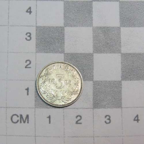 1895 ZAR Kruger 3d tickey XF+ AU