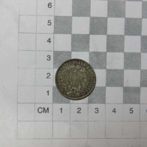 1872 France One Franc - In almost XF condition