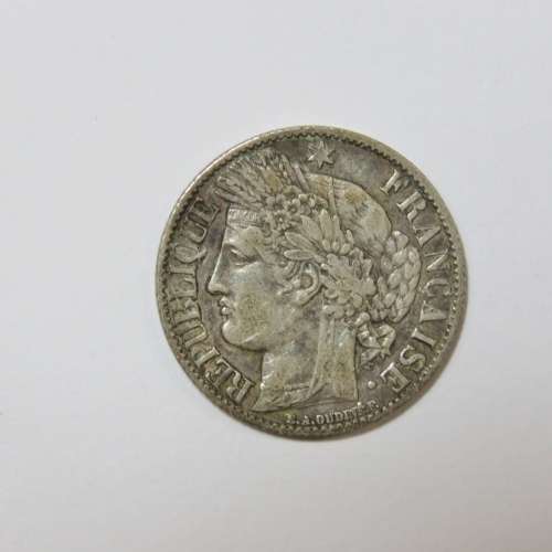 1872 France One Franc - In almost XF condition