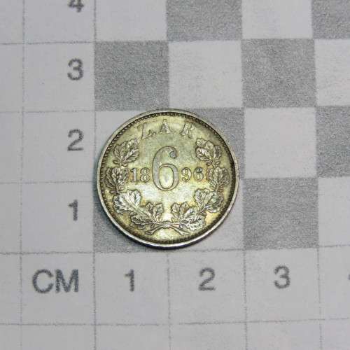 1896 ZAR Kruger 6d sixpence AU