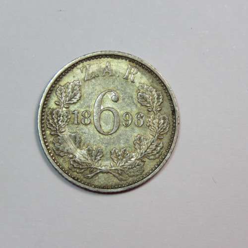 1896 ZAR Kruger 6d sixpence AU