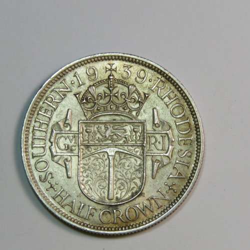 1939 Southern Rhodesia Half Crown - EF