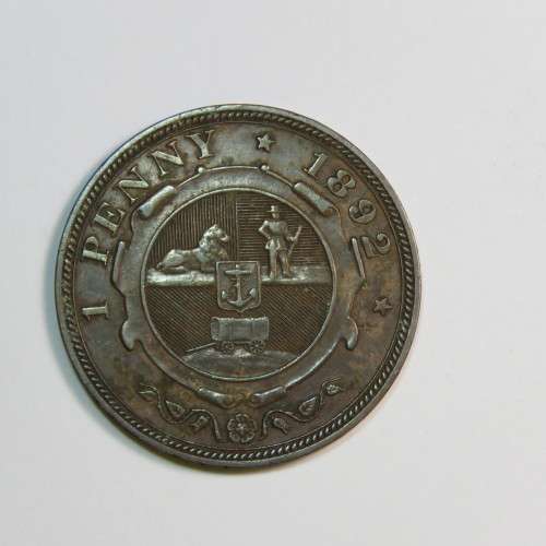 1892 ZAR Kruger penny XF+