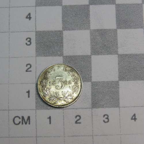 1893 ZAR Kruger 3d tickey AU