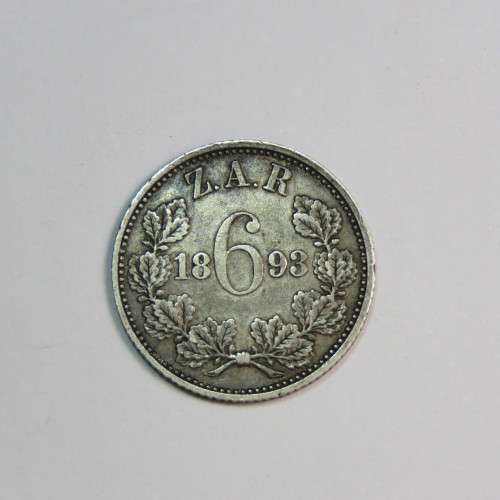 1893 ZAR Kruger 6d in VF+ condition