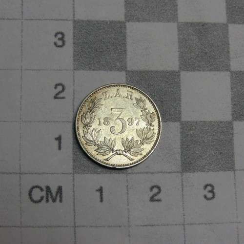 1897 ZAR Kruger 3d tickey UNC