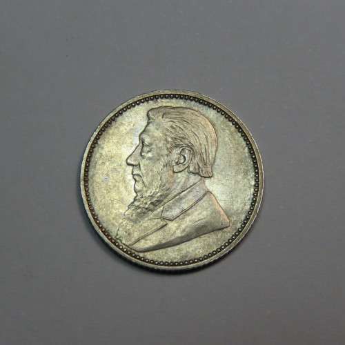 1897 ZAR Kruger 6d sixpence AU+