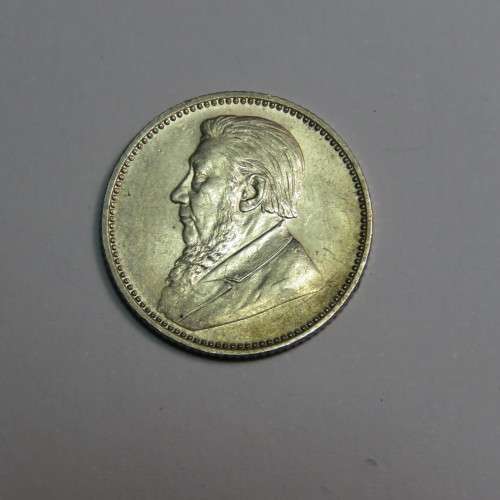 1897 ZAR Kruger 6d sixpence AU+