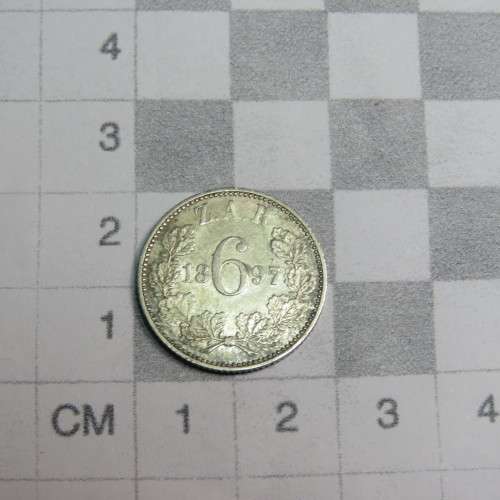 1897 ZAR Kruger 6d sixpence AU