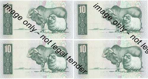 TW de Jongh 4th Issue - Lot of 20 consecutive number R10 notes C3/6 - UNCIRCULATED