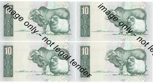 TW de Jongh 4th Issue - Lot of 20 consecutive number R10 notes C3/6 - UNCIRCULATED