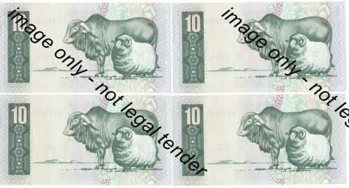 TW de Jongh 4th Issue - Lot of 20 consecutive number R10 notes C3/6 - UNCIRCULATED