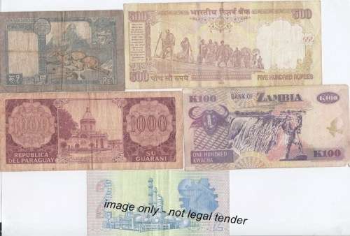 Lot of 10 world banknotes