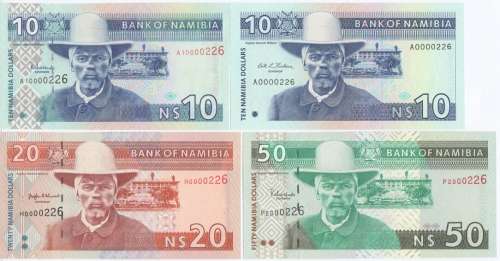 Set of Namibia uncirculated notes no 226.