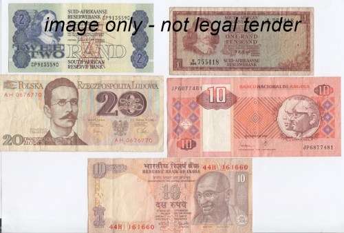 Lot of 10 world banknotes