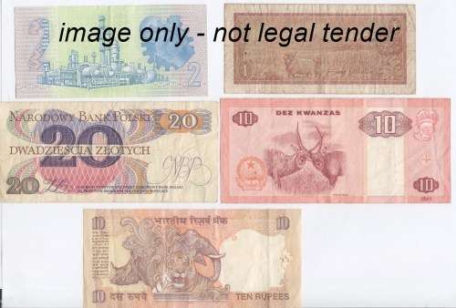Lot of 10 world banknotes