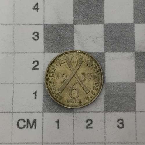 Southern Rhodesia 1937 six pence AU