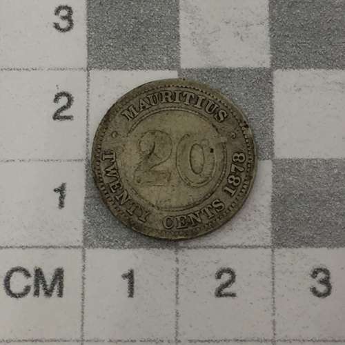 Mauritius 1878 Silver 20 Cents - only 50000 minted