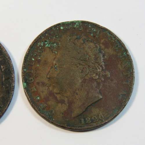 1826 Great Britain half penny - Lot of 2